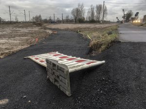 Baustelle im Januar